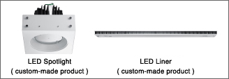 LED spot light (custom-made product) LED line lighting (custom-made product)
