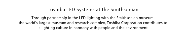 FROM NOVEMBER  11, 2012   Toshiba LED Systems at the Smithsonian.