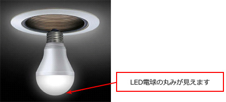 LED電球を使用した器具（写真）