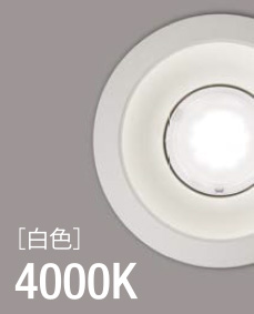 白色 4000K（LEDユニット交換形ダウンライトの画像）