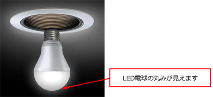 LED電球を使用した器具(写真)