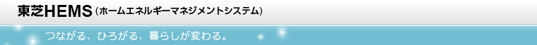 東芝HEMS(ホームエネルギーマネジメントシステム) FEMINITY 〜つながる、ひろがる、暮らしが変わる。