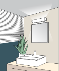 壁面取り付け時のイメージイラスト