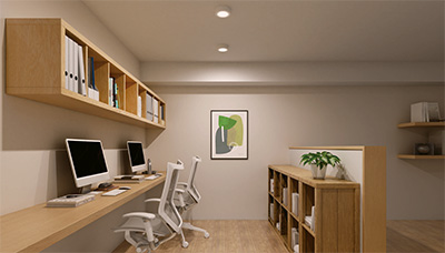 設置例の写真(書斎)