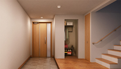 設置例の写真(玄関ホール)