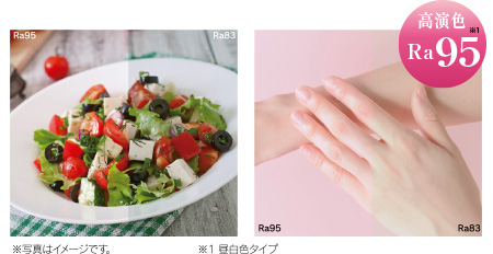 高演色Ra95(高演色の写真例)