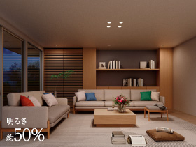 明るさ50%の場合(画像)