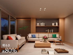 明るさ80%の場合(画像)