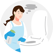 床に置かないので空間が空くイメージイラスト