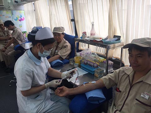 献血活動：中国江蘇省2