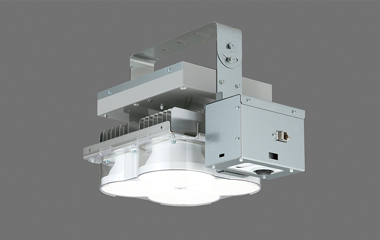 高天井照明器具（ＬＥＤ）]日動 ハイスペックハイディスク１５０Ｗ 電源装置内蔵型 昼白色 吊下げ型 ワイド L150B-P-H110-50K 1台  通販