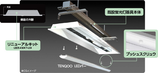 リニューアルキット | LEDベースライト TENQOO～テンクウシリーズ 