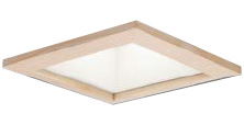 LEDユニット交換形ダウンライト一般形、傾斜天井用、角形、和風